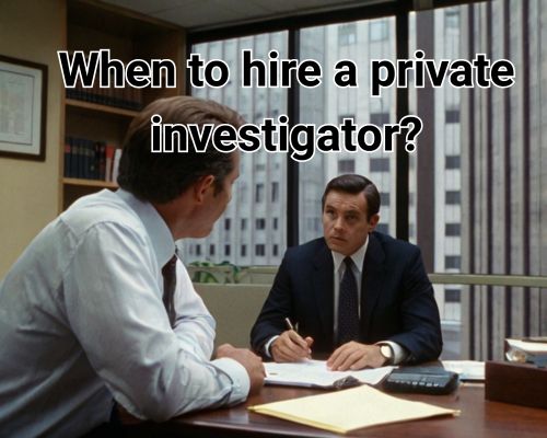 a private investigator being hired