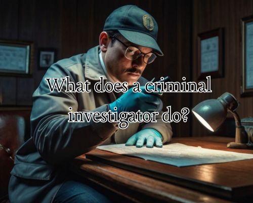 Investigator checks a report